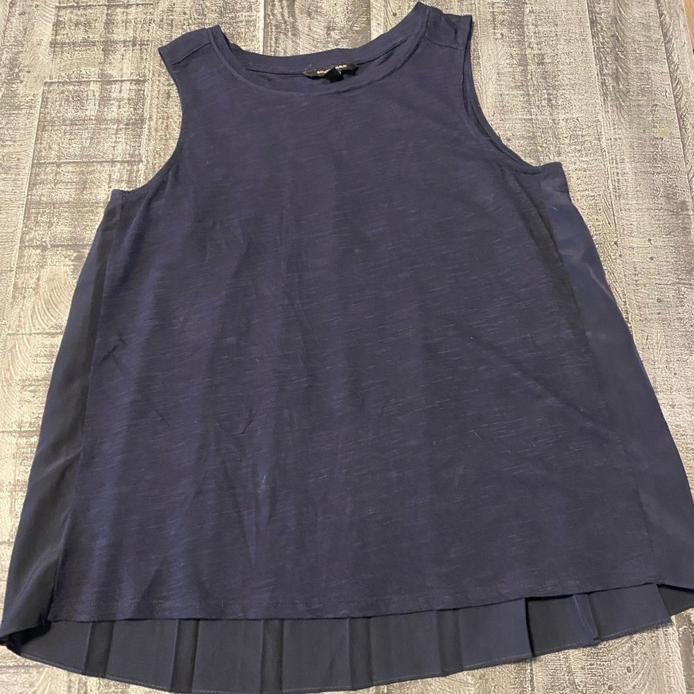 Banana Republic Navy Blue Sleeveless Blouse